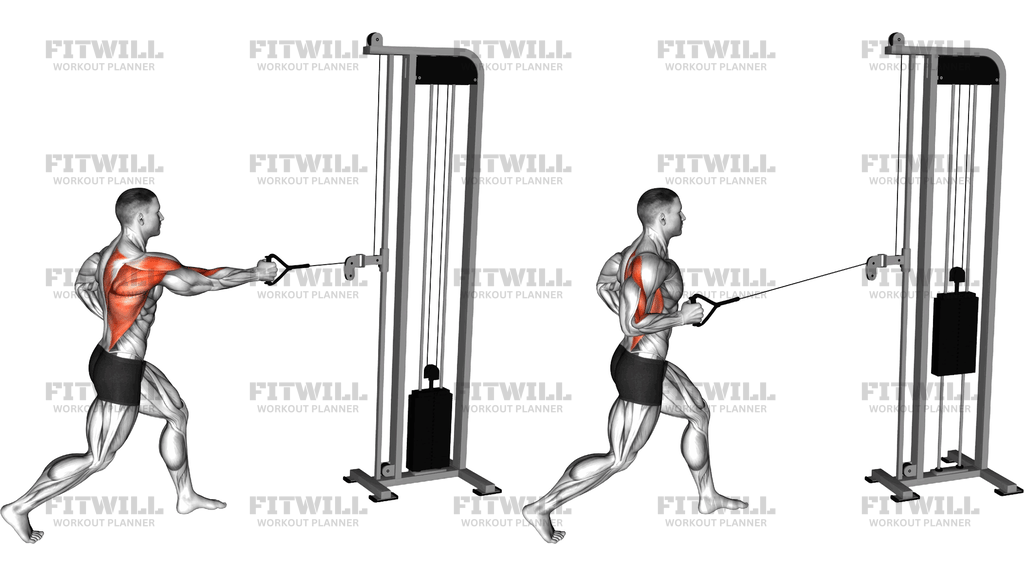 Cable Split Stance Single Arm Row