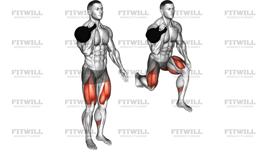 Kettlebell Contralateral Reverse Lunge