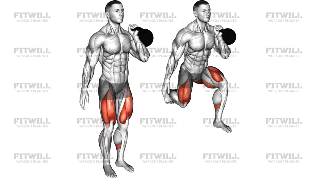 Kettlebell Ipsilateral Reverse Lunge