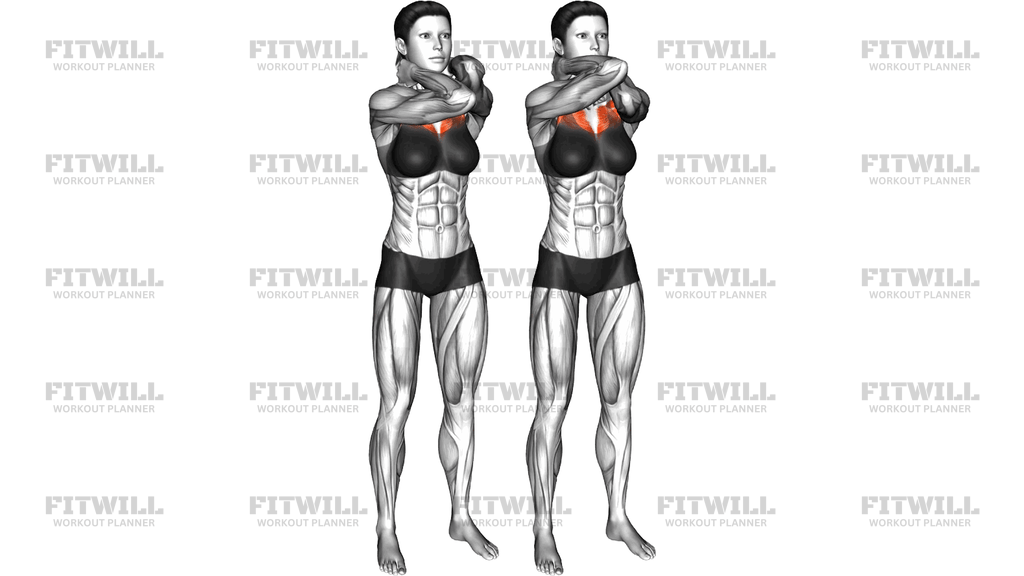 Bodyweight Standing Elbow Touches (Hands On Neck)