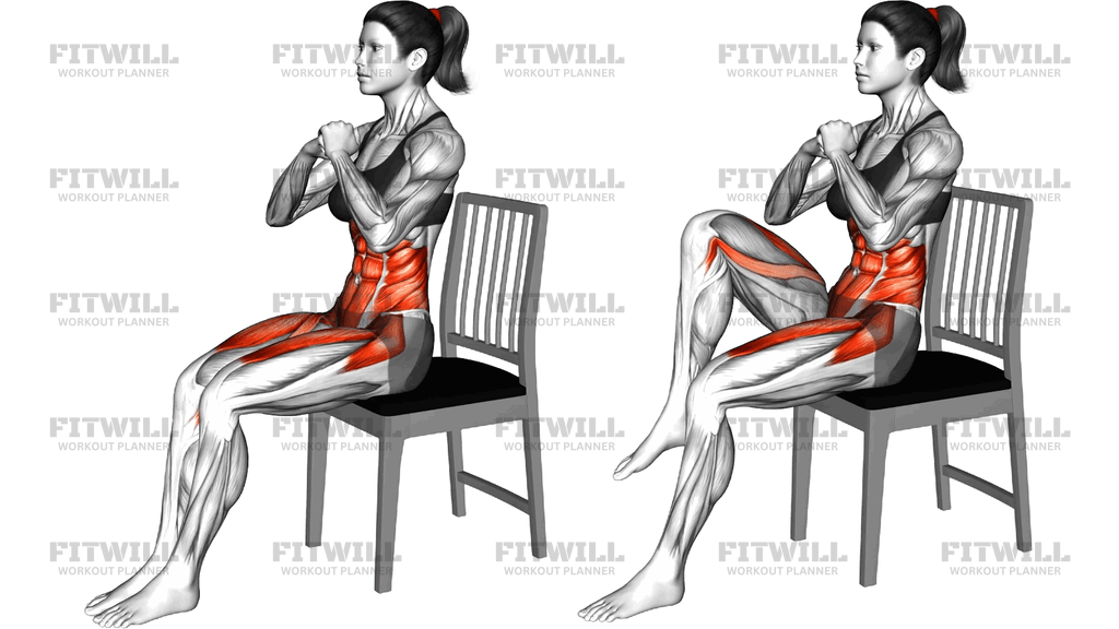 Sitting Alternate Knee Tuck On A Chair
