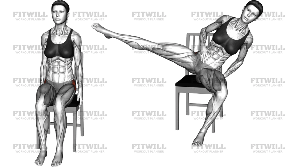Sitting Alternate Side Leg Lift On A Chair