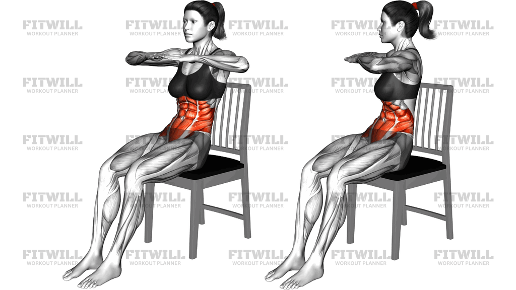Sitting Russian Twist On A Chair