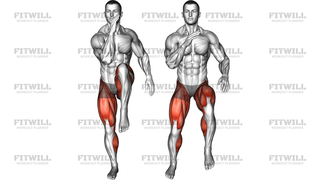 Double High Knee Side Hop
