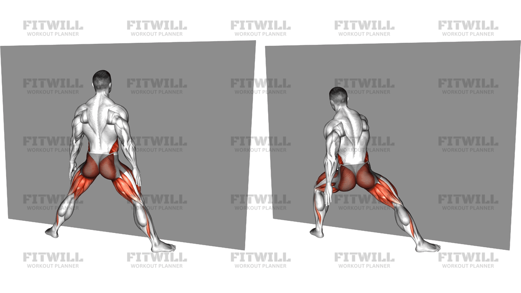 Wall Side Lunge Torso Rotation