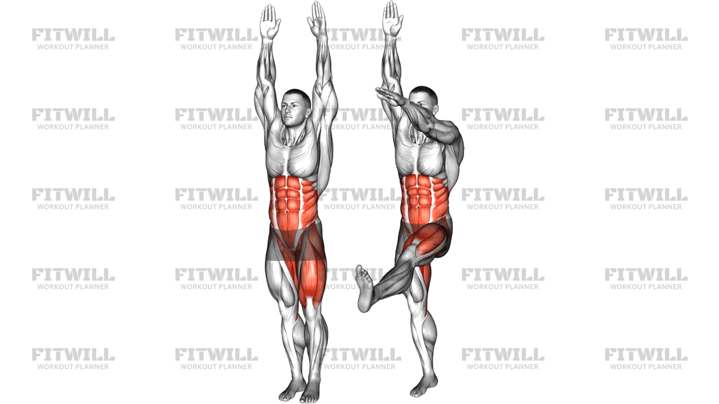 Standing Balance Side To Front Leg Raise