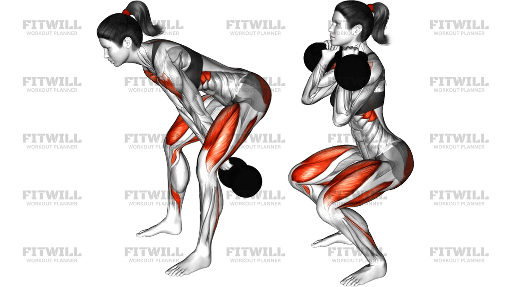 Kettlebell Swing Clean Grip Front Squat