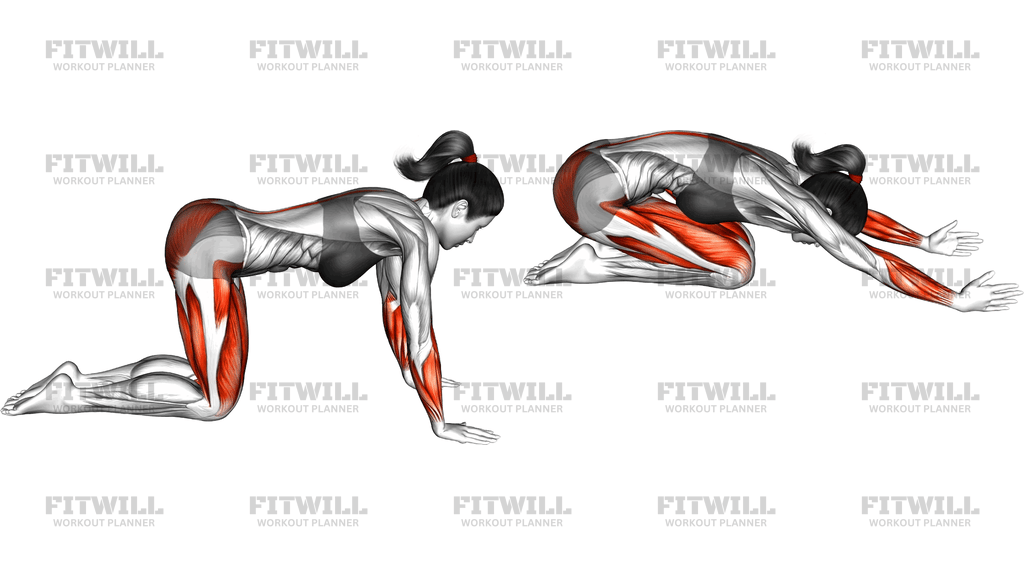 Child Pose Arms Rotation