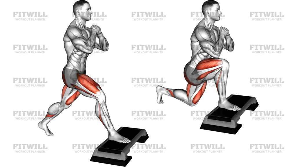 Bodyweight Split Squat Front Foot Elevanted