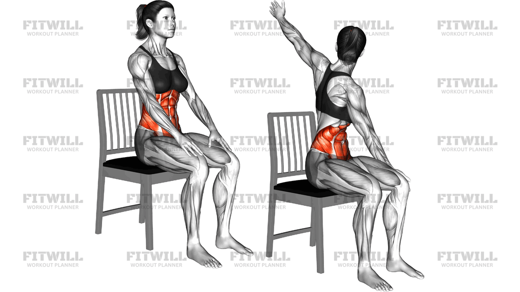 Sitting Pelvis Imbalance Twist On A Chair Hold
