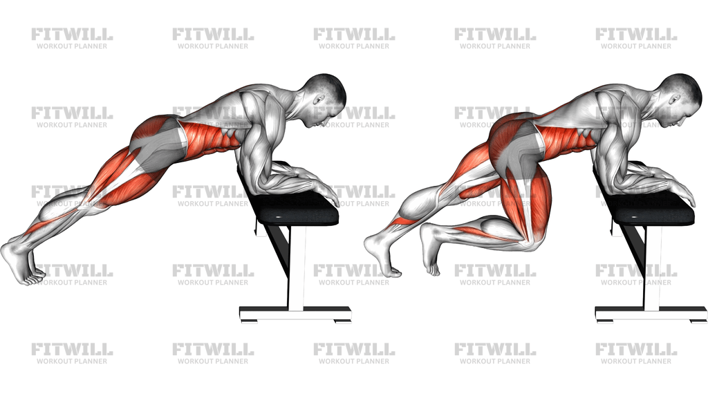 Mountain Climber Over Bench