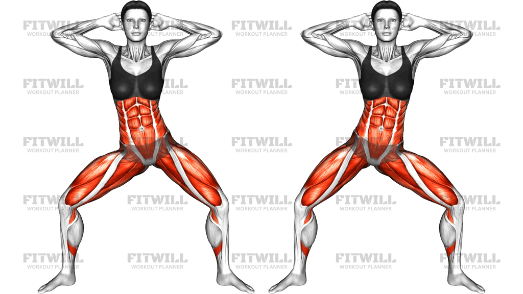 Half Plyo Squat Core Shift