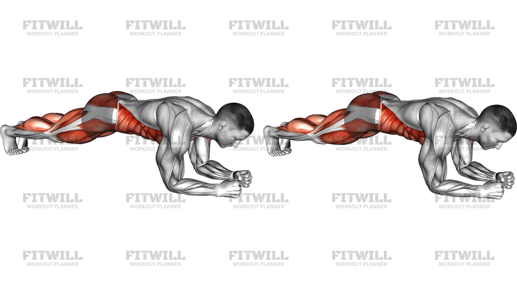 Elbow Plank 3 Point Hops