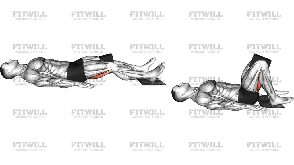 Ring Eccentric Leg Curl With Yoga Block And Towel