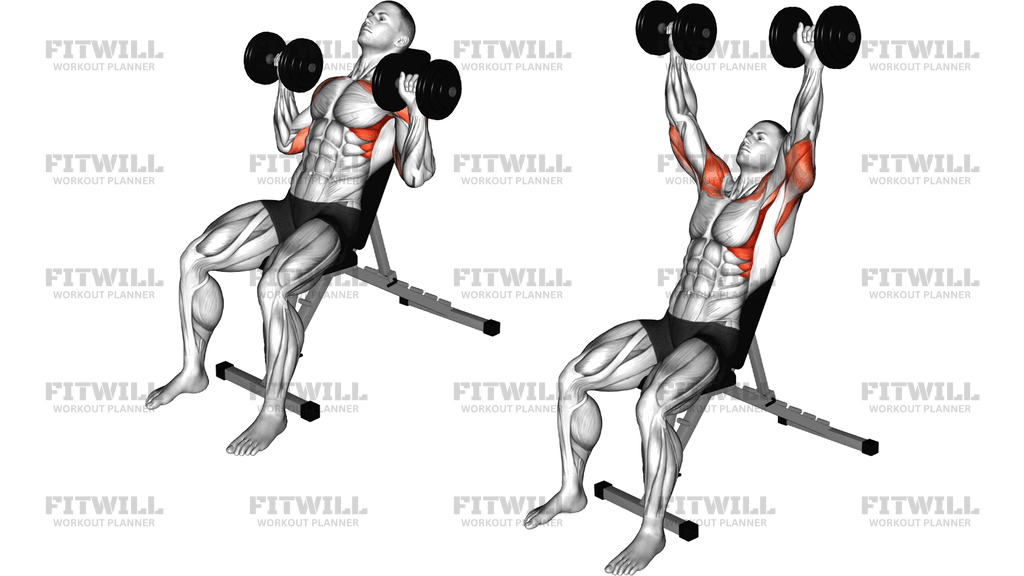 Dumbbell Incline Shoulders Press