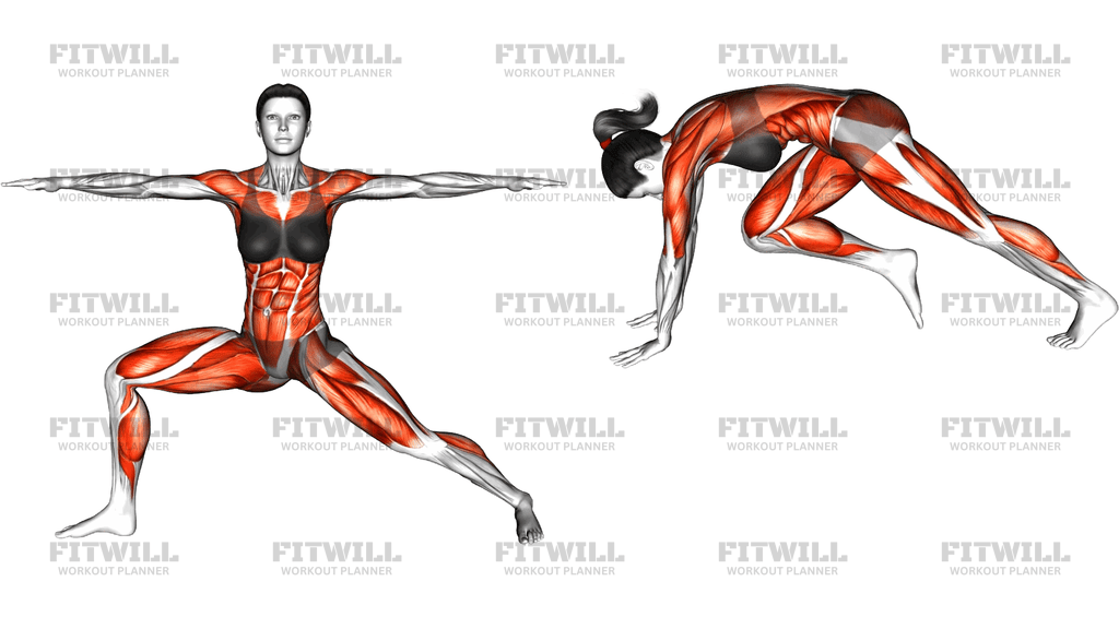 Warrior Ii To Downward Facing Dog Pose