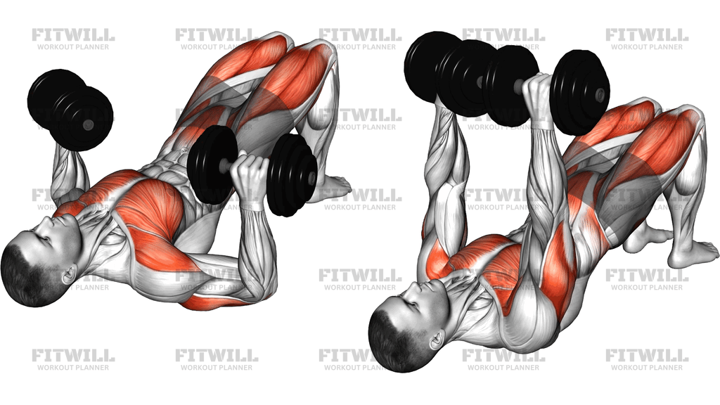 Dumbbell Glute Bridge Chest Press