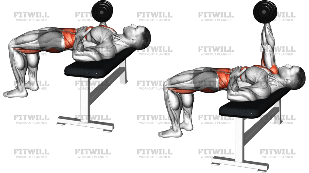 Dumbbell 3 Point Bench Press