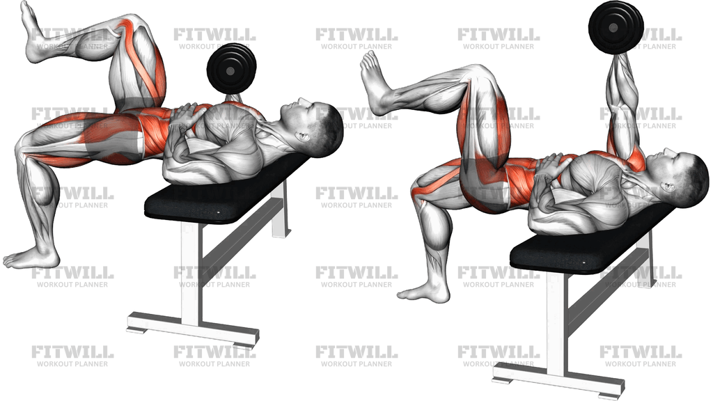 Dumbbell 2 Point Bench Press