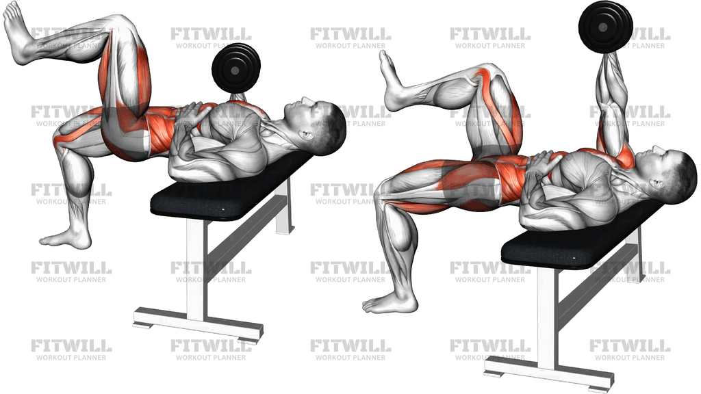 Dumbbell Opposite 2 Point Bench Press