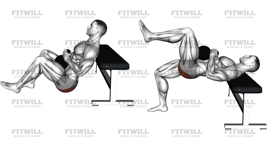 Weighted Kettlebell Glute Single Leg Bridge From B