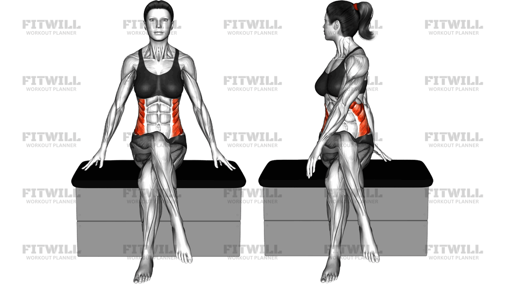 Seated Twist Stretch On A Padded Stool