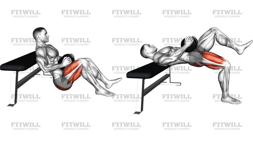 Dumbbell Single Leg Hip Thrust