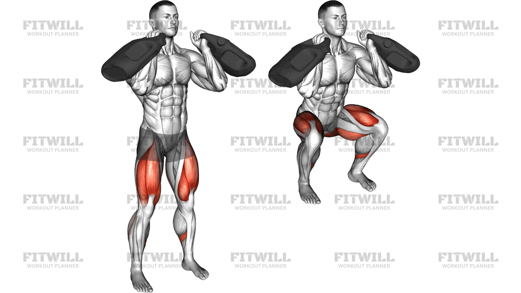 Bottle Weighted Front Squat