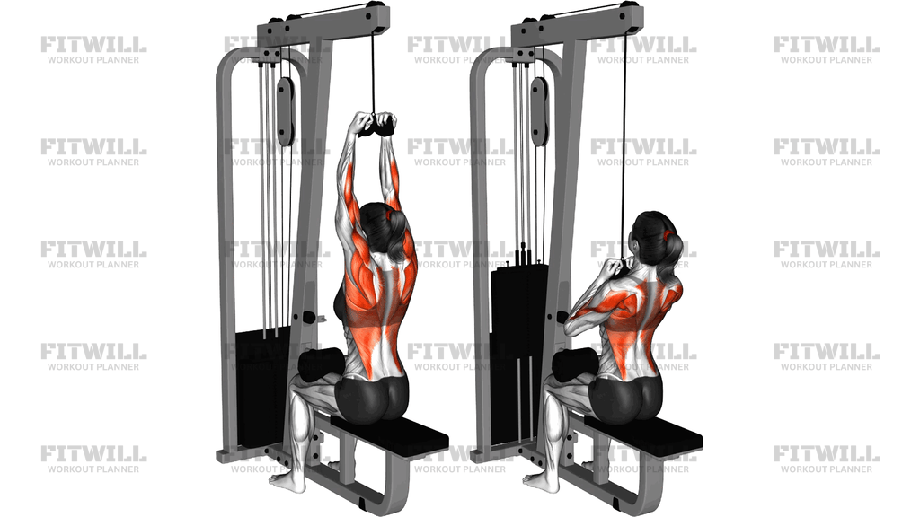Cable Lateral Pulldown With Mag Grip