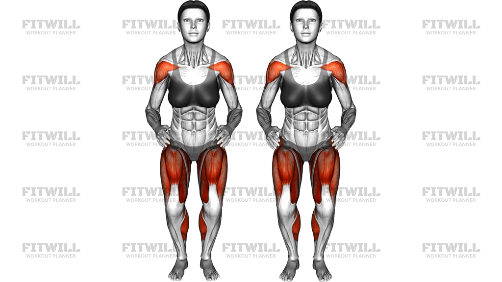 Side Step Squat Arms Lateral Raise