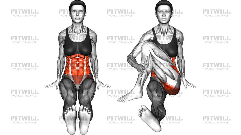 Seated Knee Hug Glute Stretch
