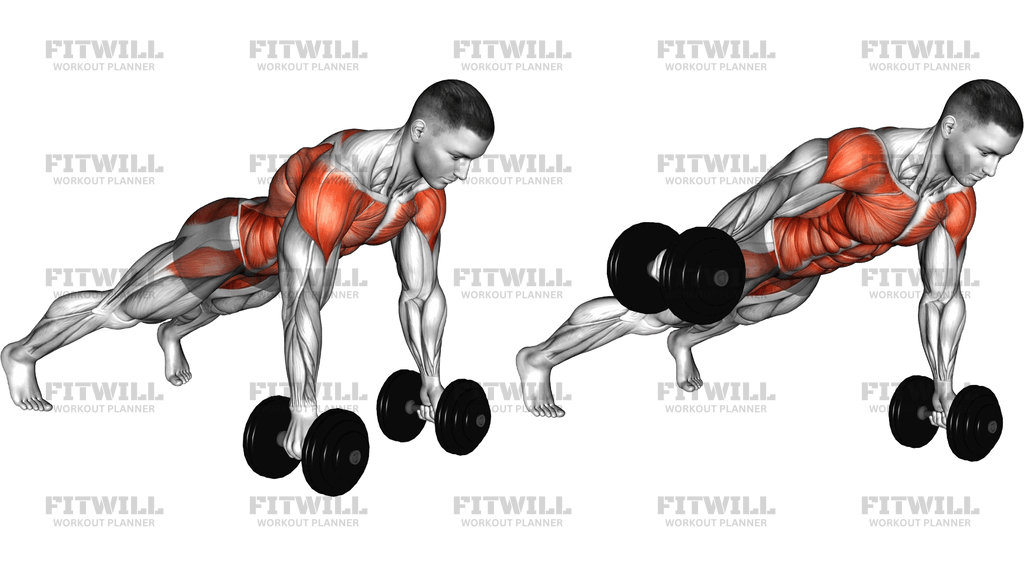 Dumbbell Lateral Raise Plank