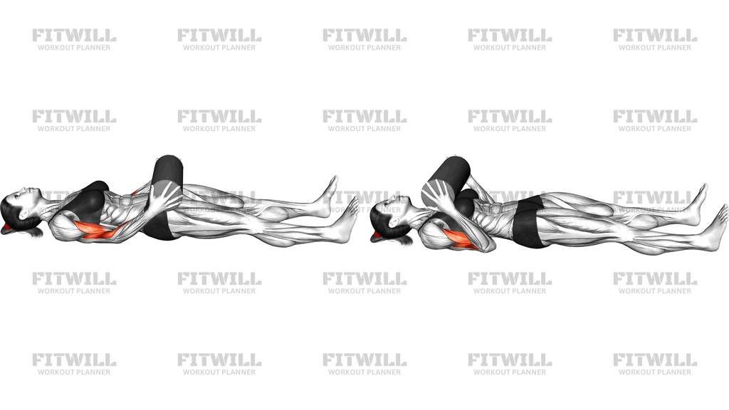Lying Arms Curl With Pillow