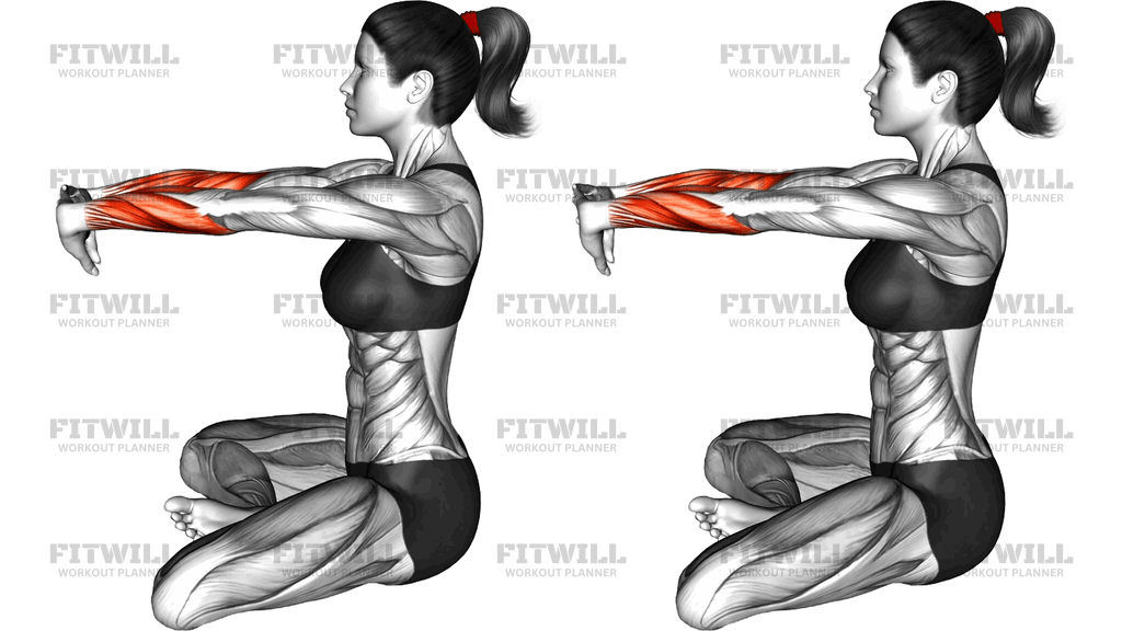 Outward Wrist Stretch Clasped Fingers