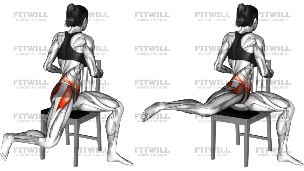 Angkat Glute Samping Duduk Di Kursi