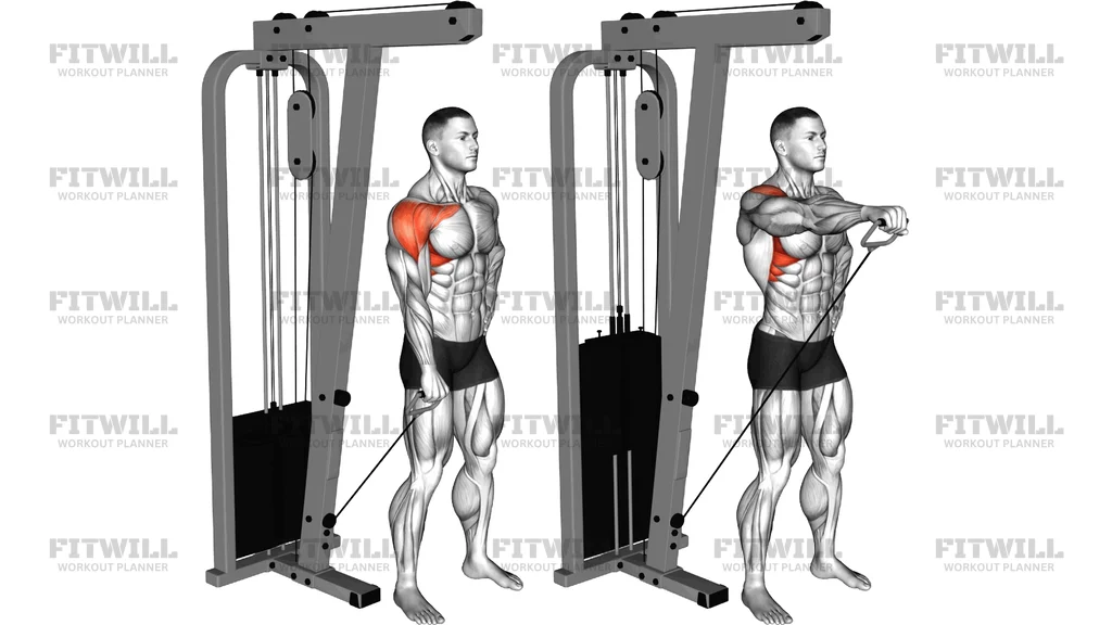 Cable One Arm Front Raise