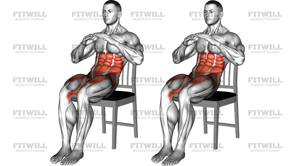 Seated Alternate Knee Raises On A Chair