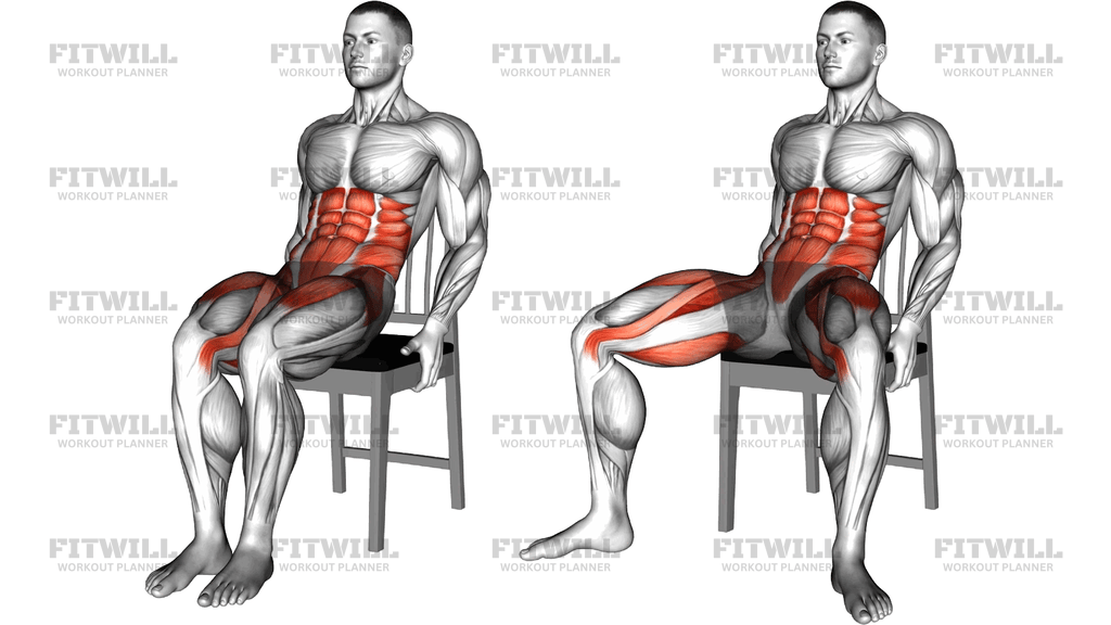 Seated Lean Back Open And Close On A Chair