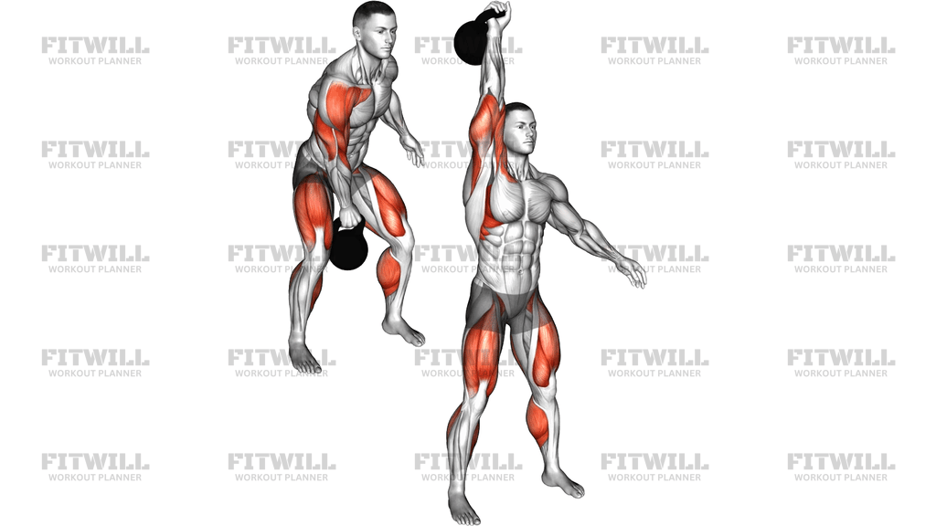 Einarmiges Kettlebell Clean Und Push Press