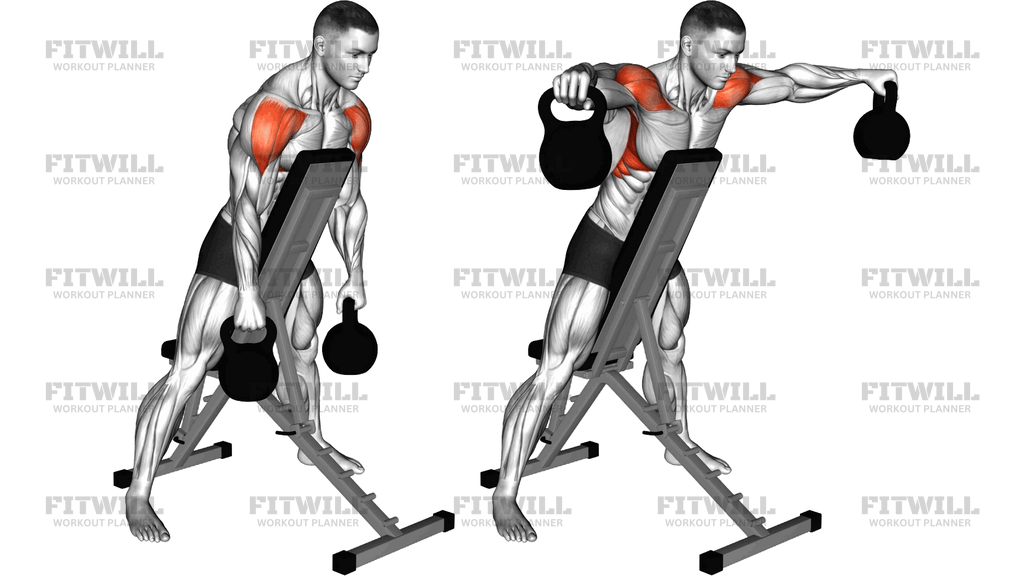 Kettlebell Standing Prone Lateral Raise