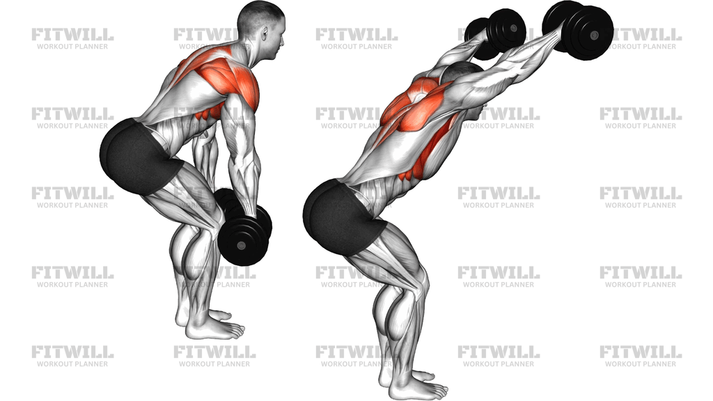 Dumbbell Bent Over Y Raise