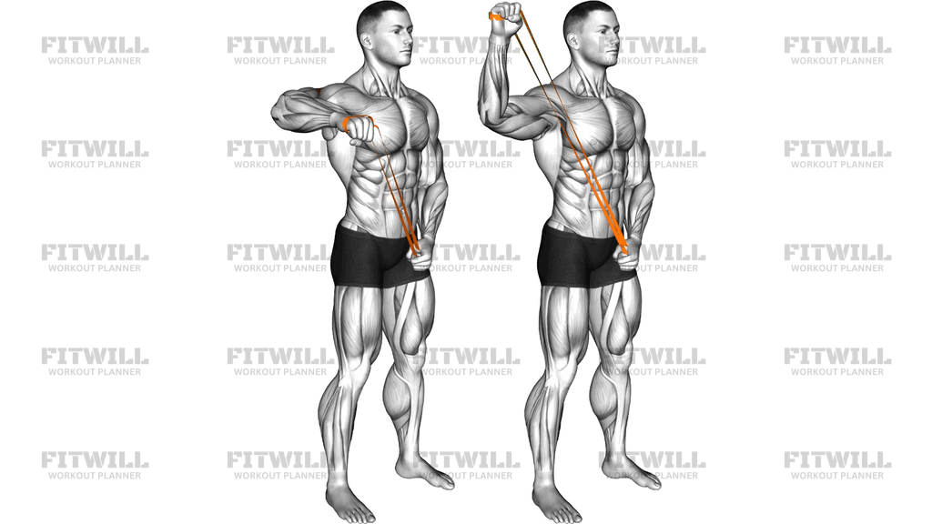 Resistance Band Standing 90 Degrees Shoulder Extre