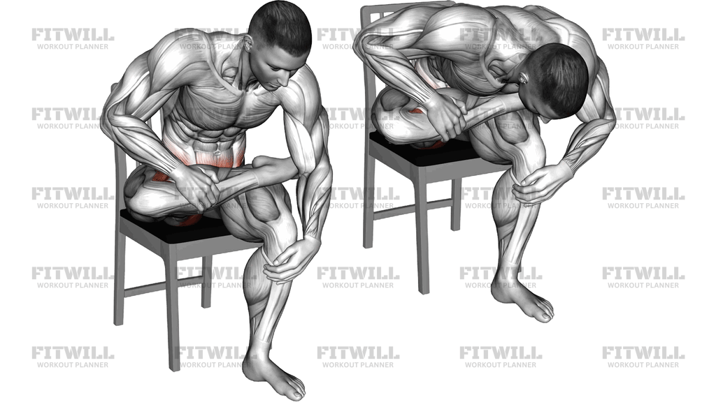 Seated Piriformis Stretch On A Chair