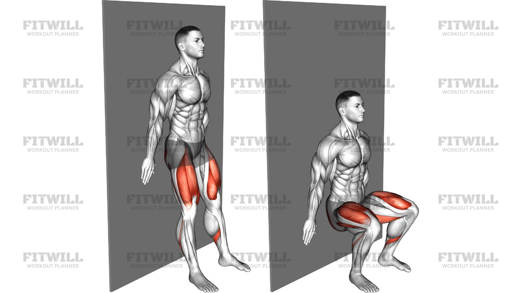Standing Wall Slide Squat