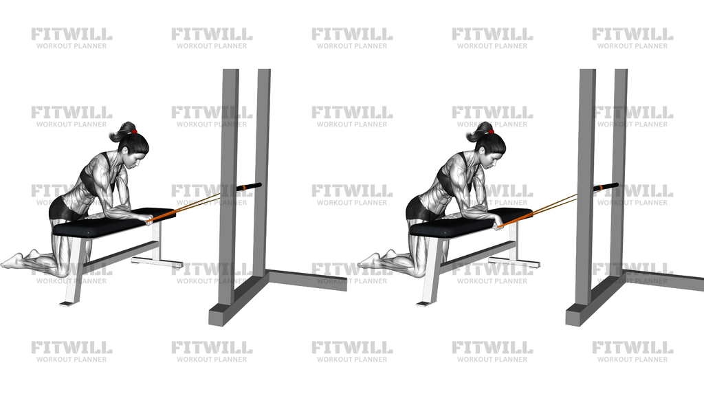 Resistance Band Kneeling Wrist Flexion Curl