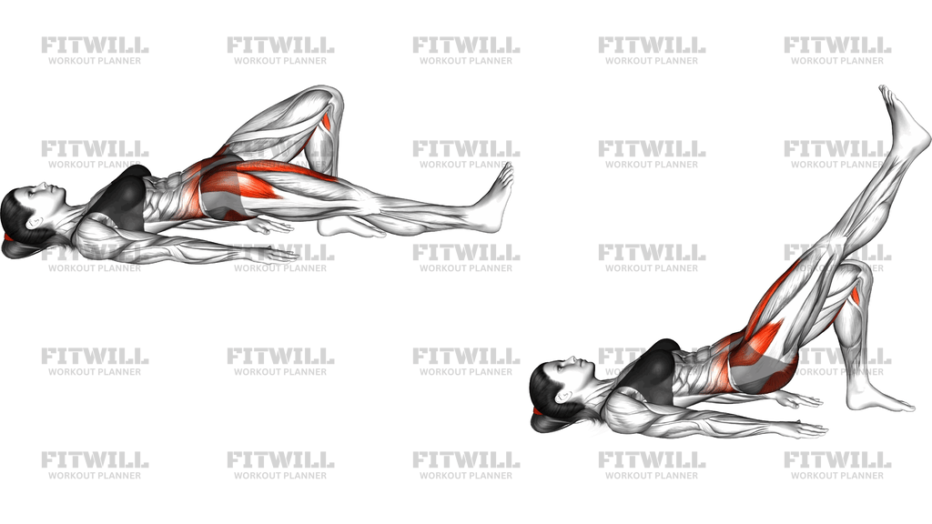 Bridge Straight Leg Raise