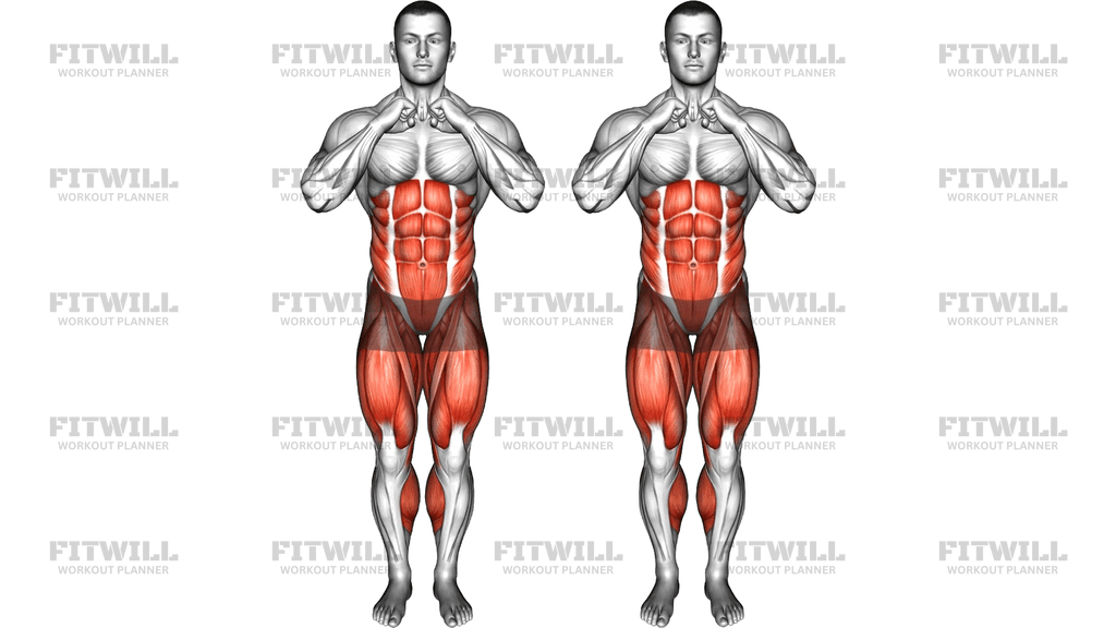 Arms Up Rotational Side Step