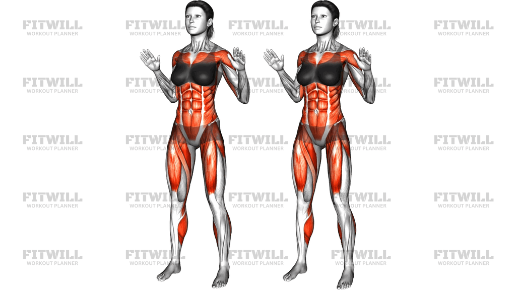Standing Push And Toe Tap