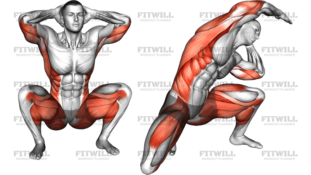 Deep Squat Turn Knee Tap