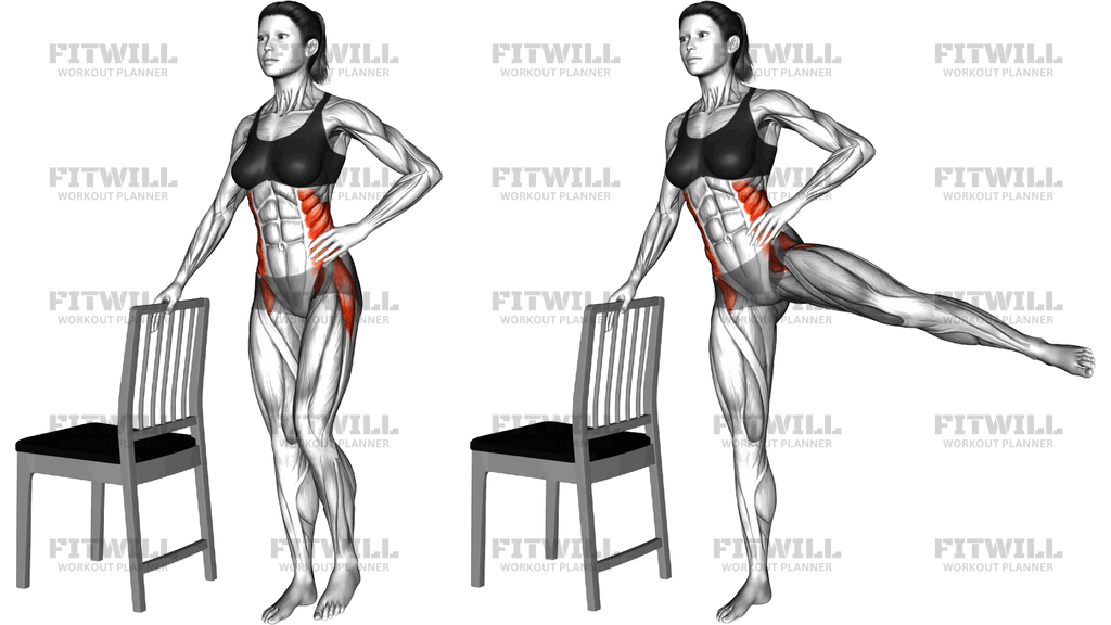 Side Glute Raise Chair Supported